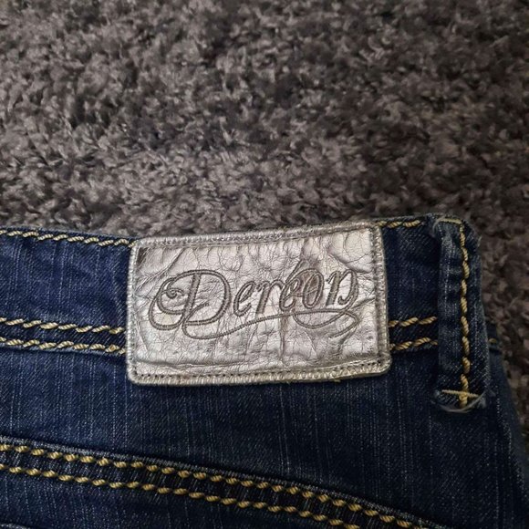 Beyonce's Dereon Designer Jeans (Sz 13/14) Blue Jeans With Silver Embellishments - Picture 7 of 8